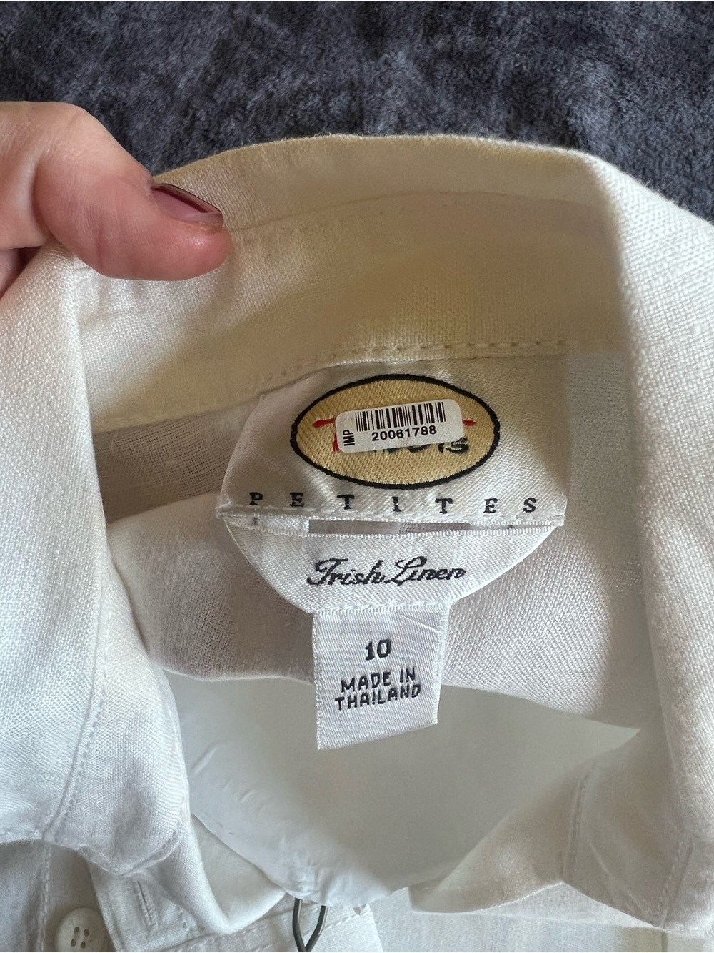 Talbots White Button-Front Linen-Blend Jacket - Picture 2 of 7